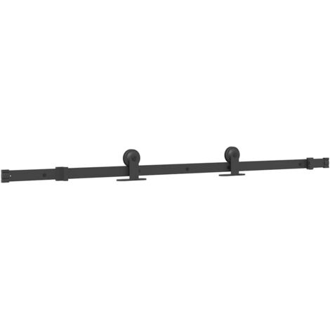 vidaXL Kit di Binari per Porte Scorrevoli 152,5 cm Acciaio Nero