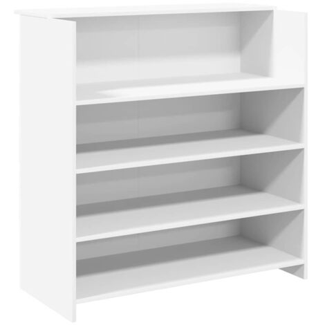 vidaXL Scrivania per Reception Bianca 100x50x103,5 cm in Legno Massello