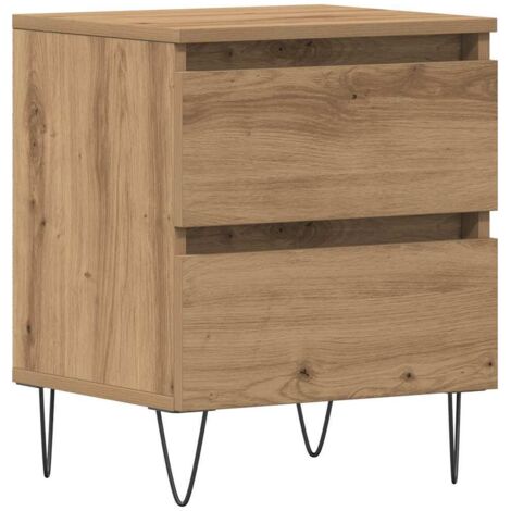 vidaXL Armadio da Notte rovere artigianale 40 x 35 x 50 cm