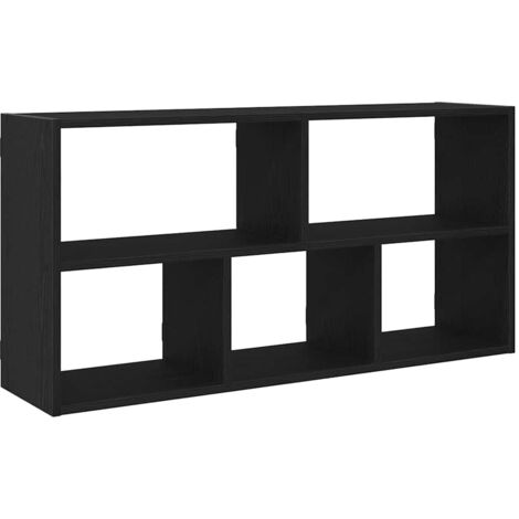 vidaXL Scaffale a Parete Rovere Nero 100x25x50 cm in Truciolato