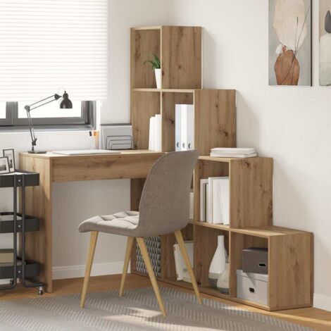 vidaXL Scrivania ad angolo rovere artigianale 101,5 x 149,5 x 149,5 cm