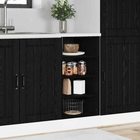 vidaXL Base per Cucina con cassetto Rovere nero 40 x 44,5 x 81,5