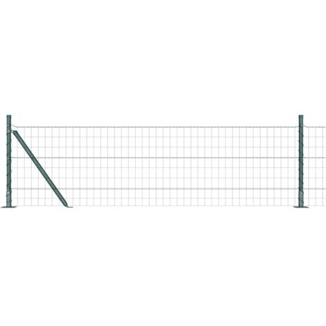 vidaXL Recinzione con Posto Verde 0,4 x 50 m Acciaio e PVC