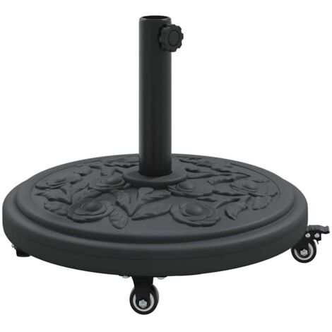 Base per ombrellone Nero Ø38-48 mm Polietilene, cemento e ferro vidaXL