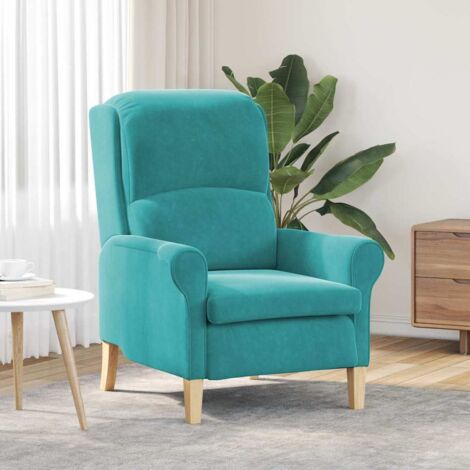 vidaXL poltrona Turchese 76 x 94 x 102 cm Velluto
