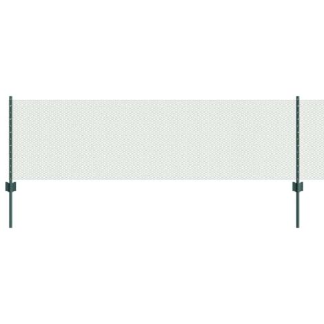 Recinzione con pali. Verde 0.6 x 25 m Acciaio vidaXL