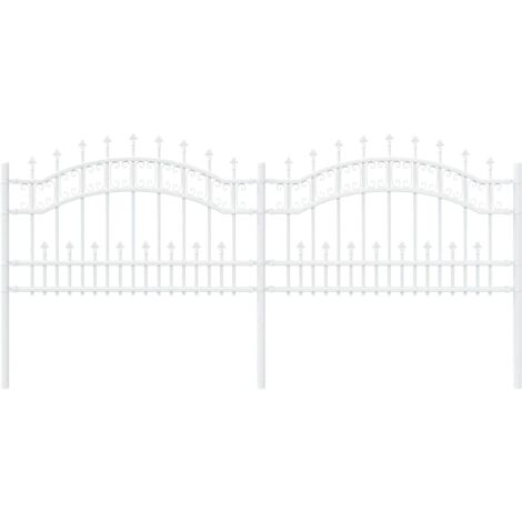 vidaXL Recinzione per Giardino Bianco 115 cm