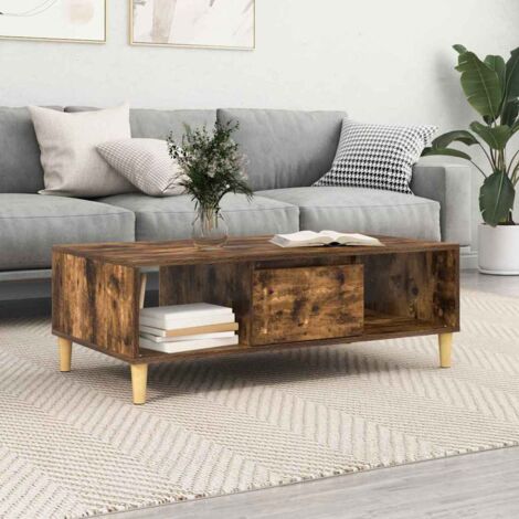 vidaXL Tavolino da salotto Rovere fumo 103.5 x 60 x 35 cm