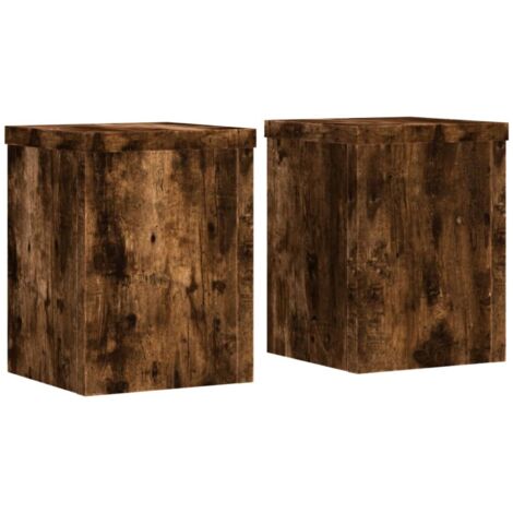 vidaXL Supporti per Piante 2 pz Rovere 15x15x20 cm Legno (1/5)