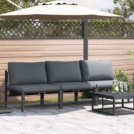 vidaXL Mobili da Esterno 3 Pezzo Antracite 80 x 80 x 71 cm