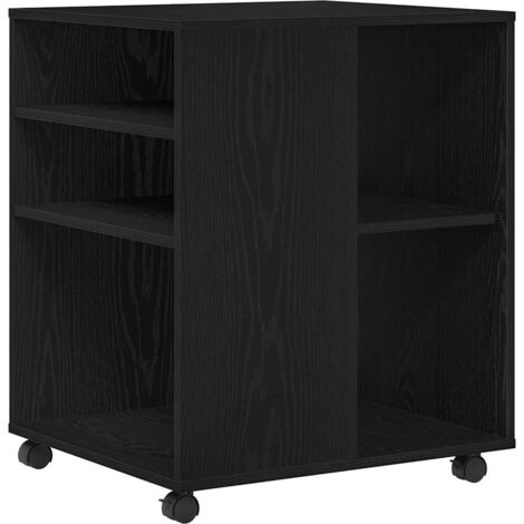 vidaXL Armadio Rovere Nero 60 x 53 x 72,5 cm Legno multistrato