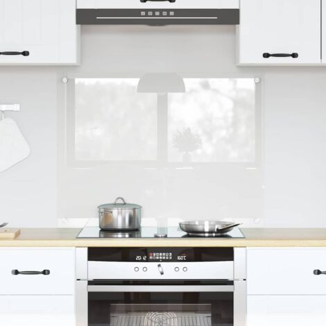 vidaXL Schienale da cucina Trasparente 80 x 60 cm vetro temperato