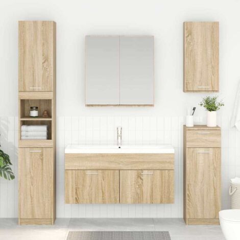 vidaXL Armadio sottolavello con porta Rovere Sonoma Legno