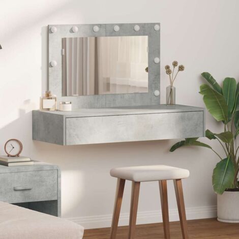 vidaXL Tavolo da Trucco Grigio 100 x 40 x 70 cm Legno multistrato