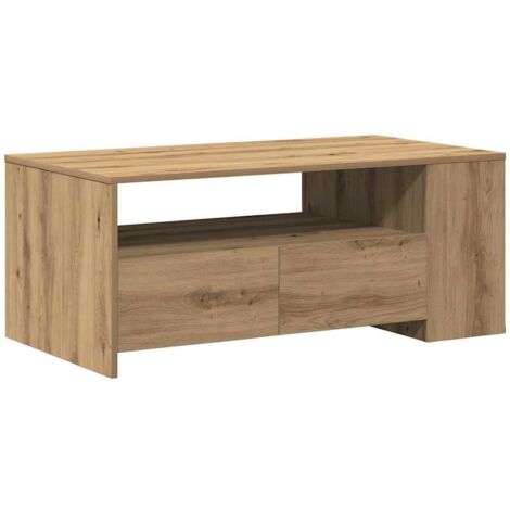 vidaXL Tavolino da salotto rovere artigianale 102 x 55 x 43,5 cm