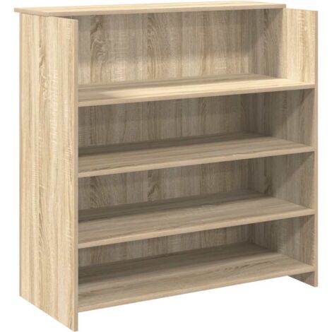 vidaXL Scrivania per Reception Rovere Sonoma 100x50x103,5 cm in Legno Massello