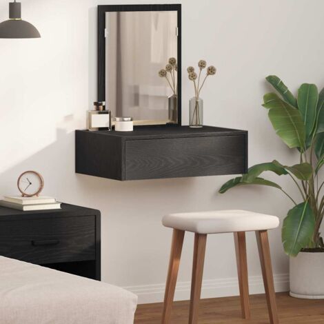 vidaXL Tavolo da Trucco Nero 60 x 40 x 70 cm Legno multistrato