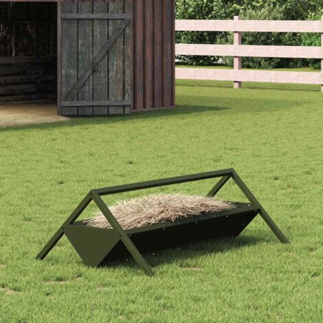 vidaXL Abbeveratoio per bestiame Verde oliva 111 x 76 x 38 cm