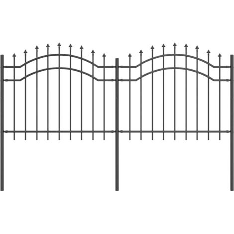vidaXL Recinzione per Giardino Grigio 140 cm