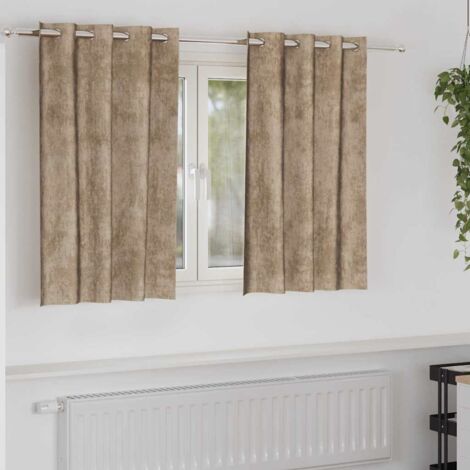 vidaXL Tende in Velluto con tende 2 pcs Champagne 140 x 140 cm