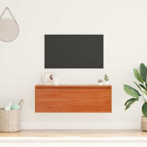 vidaXL Armadietto a muro con lo scaffale Cera marrone 100 x 30 x 35 cm