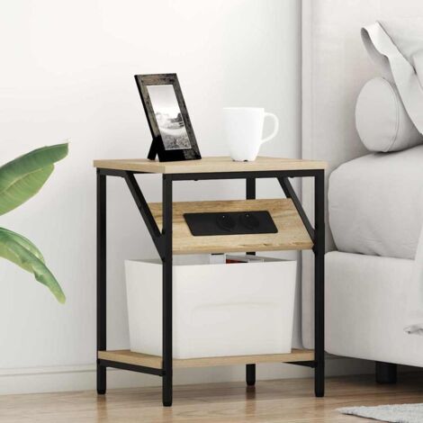 vidaXL Comodino 2 pcs rovere sonoma 38 x 30 x 48 cm Legno multistrato