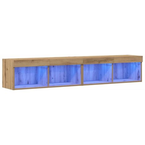vidaXL Set mobile TV 2 pcs Rovere artigianale 80 x 30 x 30 cm