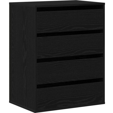 vidaXL Mobile con Cassetti Nero 60 x 41 x 76 cm Legno multistrato