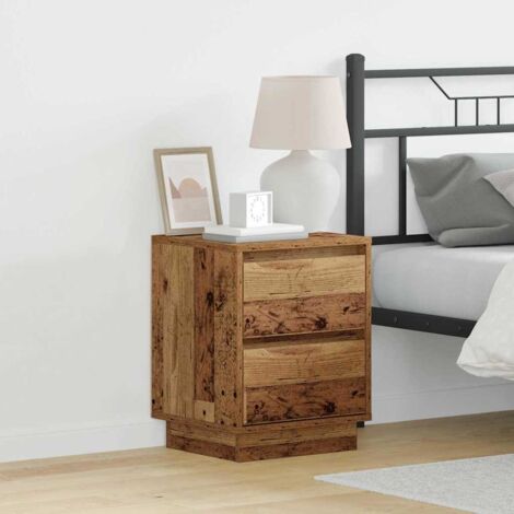 vidaXL Armadio da Notte con 2 pcs Legno vecchio 39 x 34.5 x 50 cm