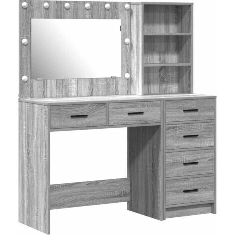 vidaXL Tavolo da Trucco con cassetto Grigio chiaro 78.5 x 41 x 135 cm