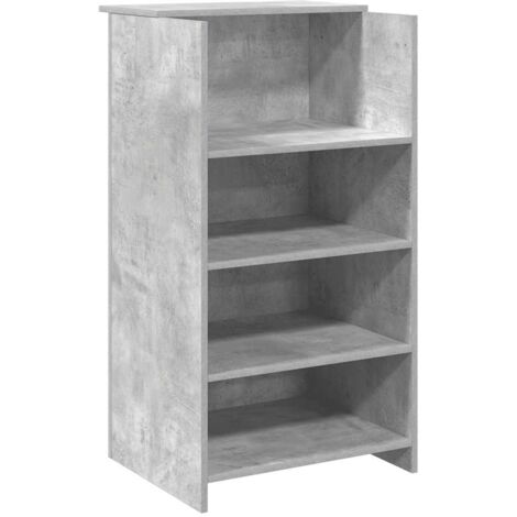 vidaXL Banco Reception Grigio Cemento 55x50x103,5 cm Legno Multistrato