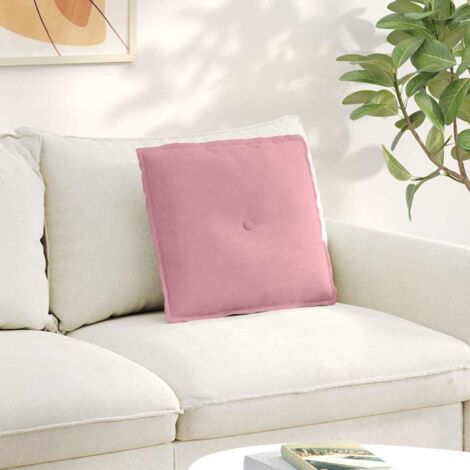 vidaXL Cuscino per Schiena Rosa 50 x 45 cm Tessuto in Cords