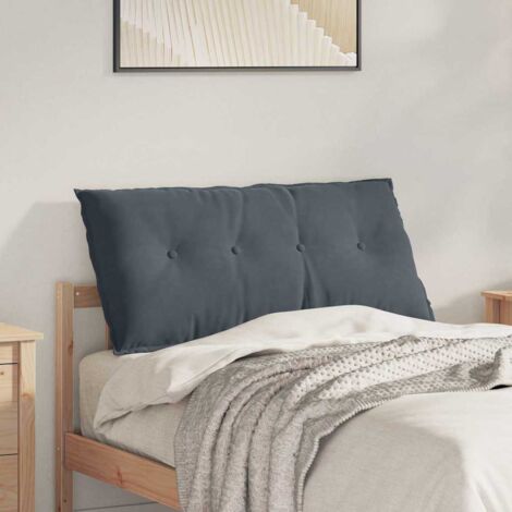 vidaXL Cuscino per Schiena Grigio scuro 100 x 50 cm Tessuto in