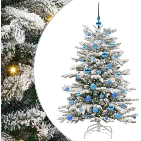 vidaXL Albero di Natale Artificiale con Rami Pieghevoli Bianco 150 cm