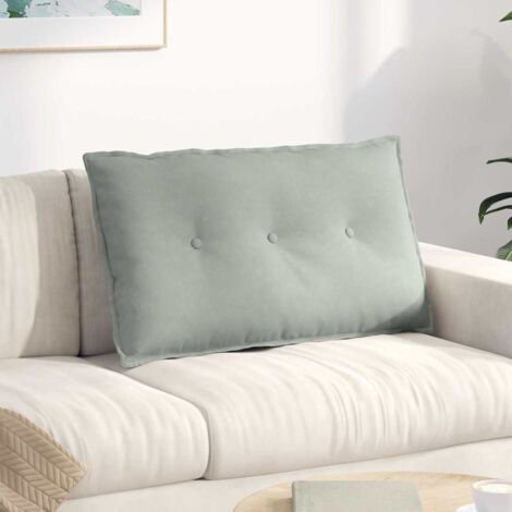 vidaXL Cuscino per Schiena Grigio chiaro 80 x 50 cm Tessuto in
