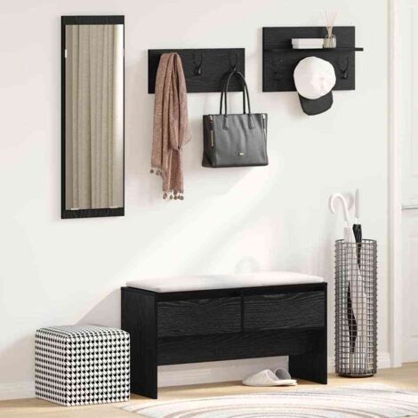 vidaXL Set mobili da ingresso 4 pcs Legno vecchio Legno multistrato
