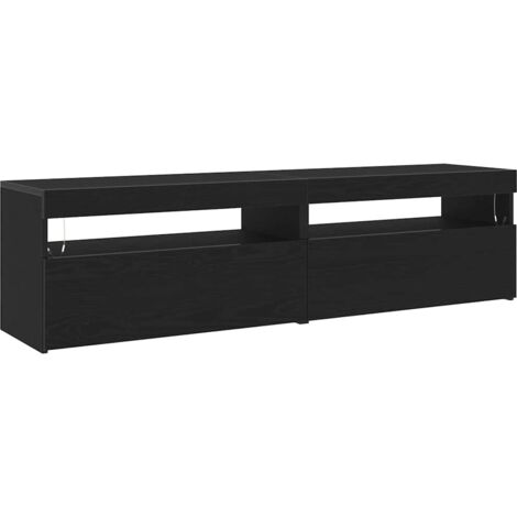 vidaXL Mobile TV 2 pcs Nero 75 x 35 x 40 cm Legno multistrato