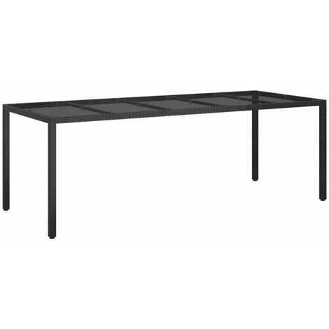 vidaXL Tavolo da Giardino Nero Puro 250 x 100 x 75 cm polyrattan (1/5)