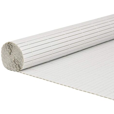vidaXL Recinzione da Giardino Bifacciale Bianca 1,8x5 m in PVC