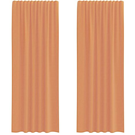 vidaXL Tende in Voile con Tasche per Aste 2 pz Terracotta