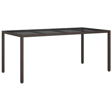 Tavolo da Giardino Marrone 190 x 90 x 75 cm polyrattan vidaXL