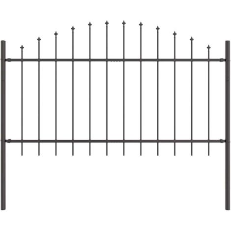 vidaXL Recinzione per Giardino Grigio 170 x 100 cm