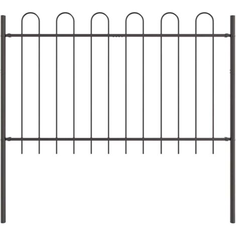 vidaXL Recinzione per Giardino Grigio 1.7 x 1 m