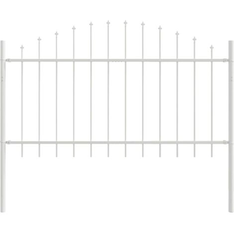 vidaXL Recinzione per Giardino Bianco 170 x 100 cm