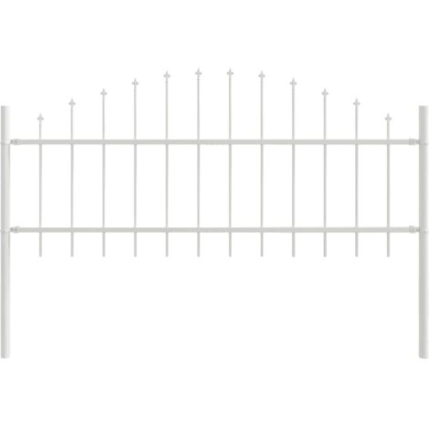vidaXL Recinzione per Giardino Bianco 170 x 75 cm
