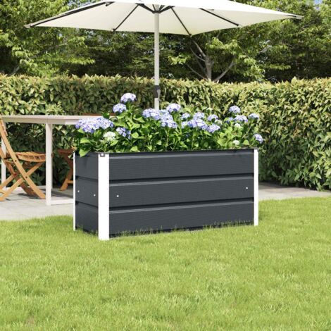 vidaXL Fioriera Antracite 100 x 40 x 45 cm Acciaio