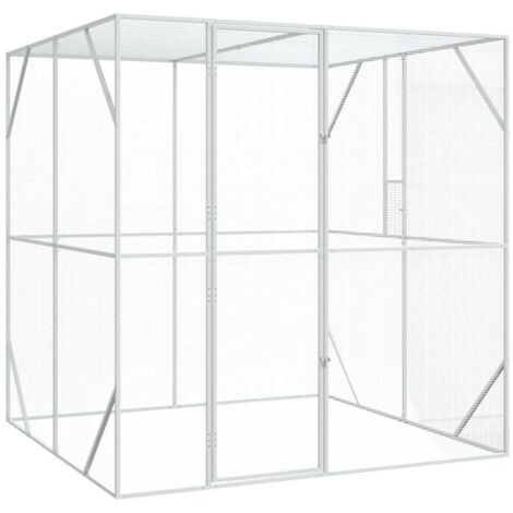 Gabbia per uccelli Antracite 209 x 202 x 214 cm Acciaio zincato vidaXL