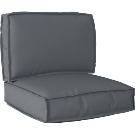 Set di Cuscini per Pallet 2 pcs Antracite 60 x 60 x 12 cm vidaXL