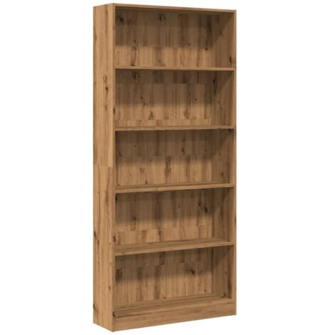 vidaXL Libreria Rovere Artigianale 80x24x176 cm in Legno Multistrato
