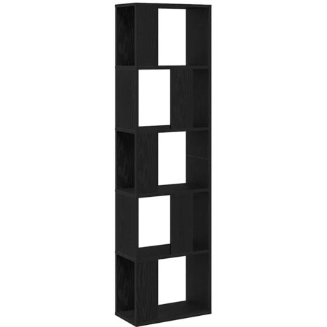 vidaXL Libreria Rovere nero 45 x 23.5 x 162.5 cm Legno multistrato